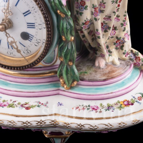 Фарфоровые часы Амур и Психея, Samson, Франция, 19 в.