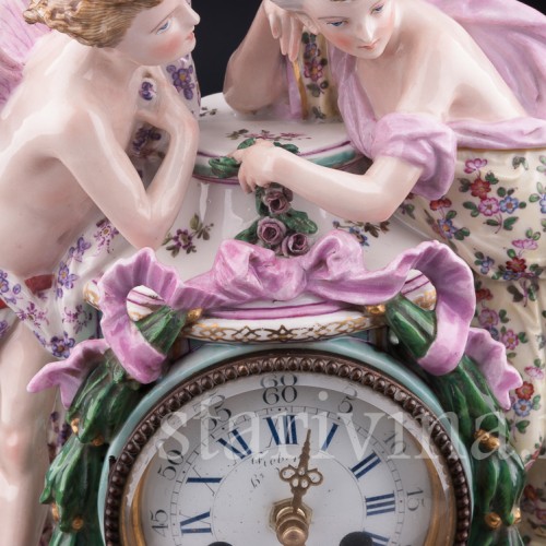 Фарфоровые часы Амур и Психея, Samson, Франция, 19 в.