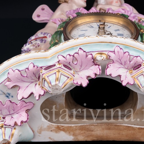 Фарфоровые часы Амур и Психея, Samson, Франция, 19 в.