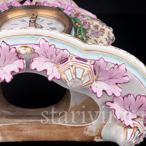 Фарфоровые часы Амур и Психея, Samson, Франция, 19 в.