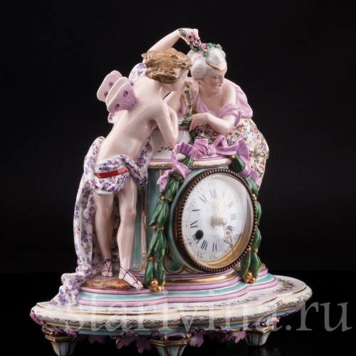 Фарфоровые часы Амур и Психея, Samson, Франция, 19 в.