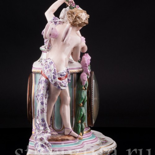 Фарфоровые часы Амур и Психея, Samson, Франция, 19 в.