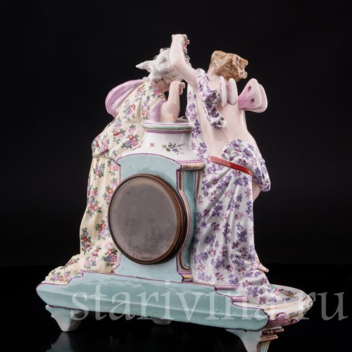 Фарфоровые часы Амур и Психея, Samson, Франция, 19 в.