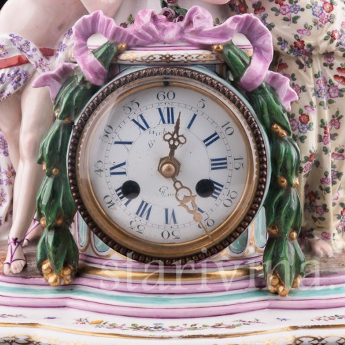 Фарфоровые часы Амур и Психея, Samson, Франция, 19 в.