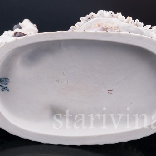 Пьеро и Коломбина, кружевная, E. A. Muller, Германия, 1890-1927 гг