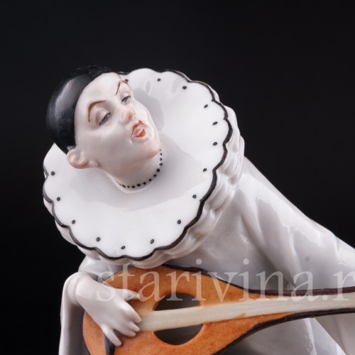 Пьеро и Коломбина, кружевная, E. A. Muller, Германия, 1890-1927 гг