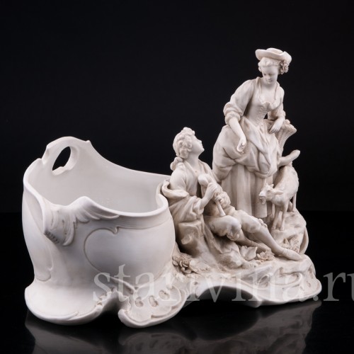 Пасторальная пара, рокальная ваза, Karl Ens, Германия, 1900 гг