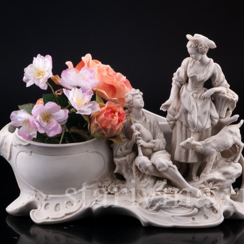 Пасторальная пара, рокальная ваза, Karl Ens, Германия, 1900 гг