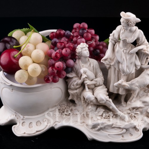 Пасторальная пара, рокальная ваза, Karl Ens, Германия, 1900 гг