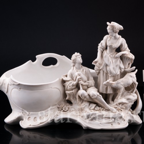 Пасторальная пара, рокальная ваза, Karl Ens, Германия, 1900 гг