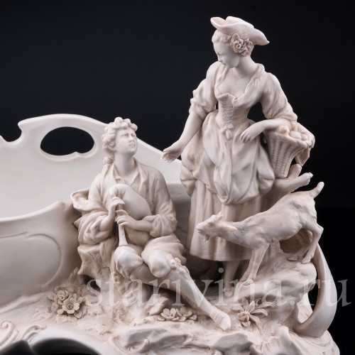 Пасторальная пара, рокальная ваза, Karl Ens, Германия, 1900 гг