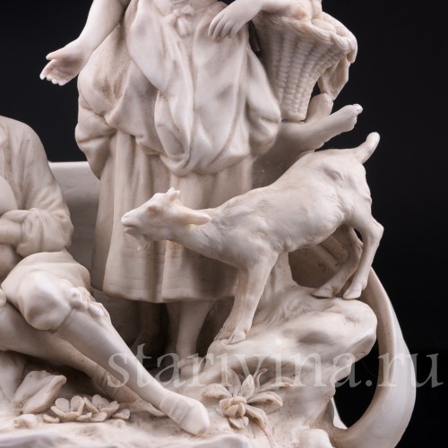 Пасторальная пара, рокальная ваза, Karl Ens, Германия, 1900 гг