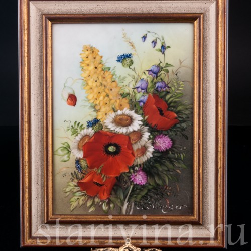 Картина на фарфоре "Полевые цветы", сер. 20 в