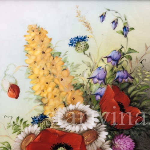 Картина на фарфоре "Полевые цветы", сер. 20 в