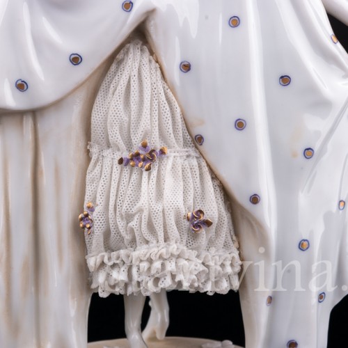 Девушка с шалью, кружевная, E. A. Muller, Германия, 1890-1927 гг