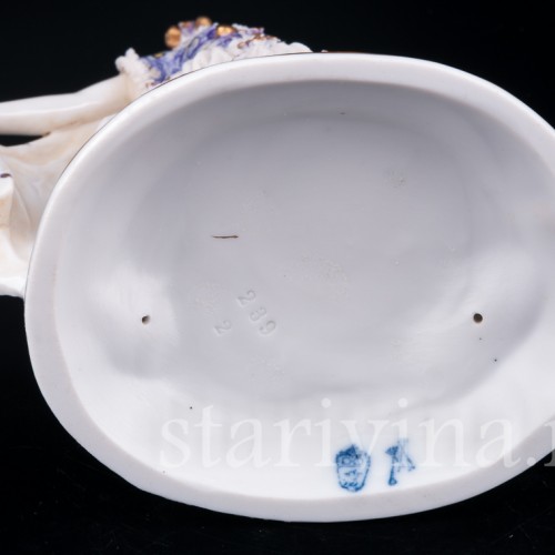 Девушка с шалью, кружевная, E. A. Muller, Германия, 1890-1927 гг