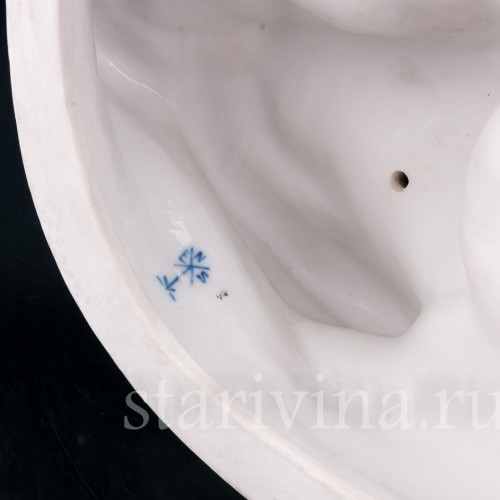 Антикварная фарфоровая композиция Сатир и нимфа, Karl Ens, Германия, 1910-20 гг.