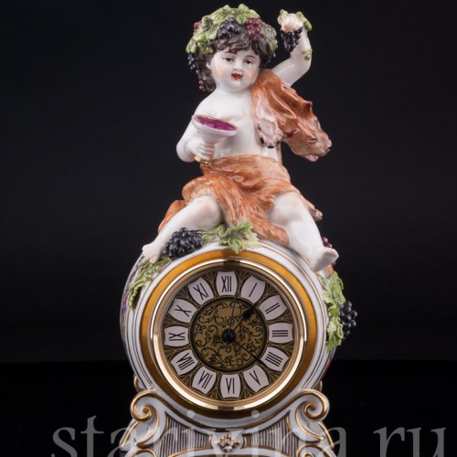 Фарфоровые часы Бахус, Германия