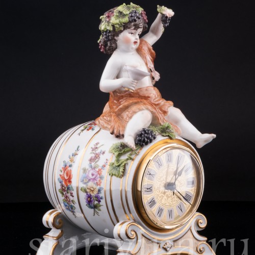 Фарфоровые часы Бахус, Германия