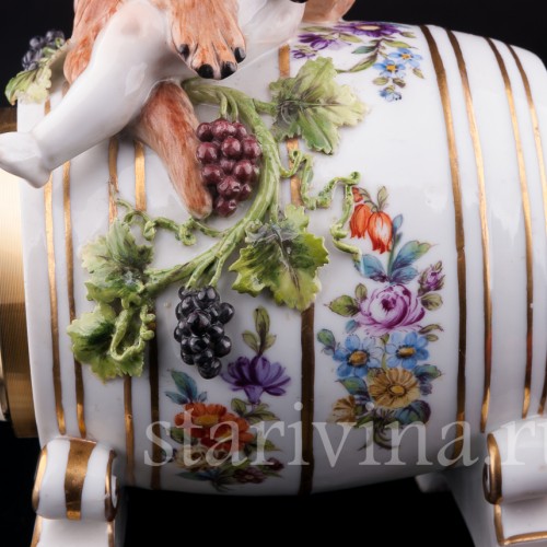 Фарфоровые часы Бахус, Германия