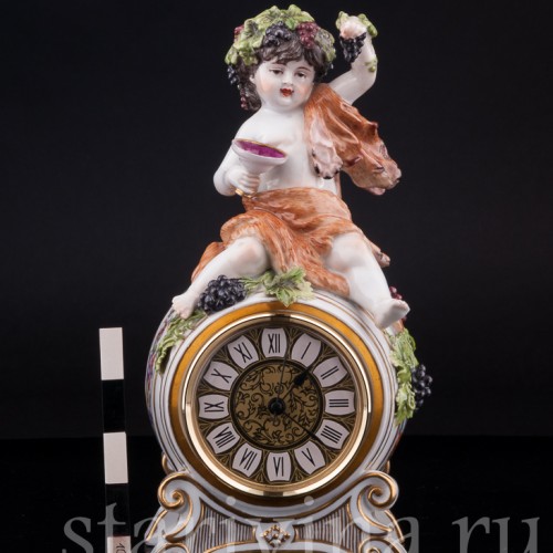 Фарфоровые часы Бахус, Германия