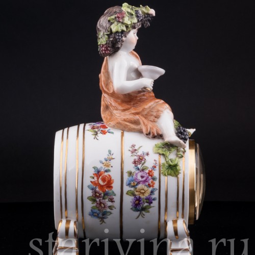 Фарфоровые часы Бахус, Германия