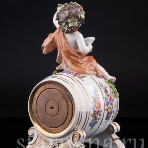 Фарфоровые часы Бахус, Германия