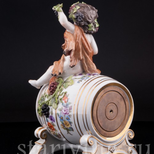 Фарфоровые часы Бахус, Германия