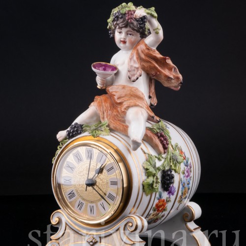 Фарфоровые часы Бахус, Германия