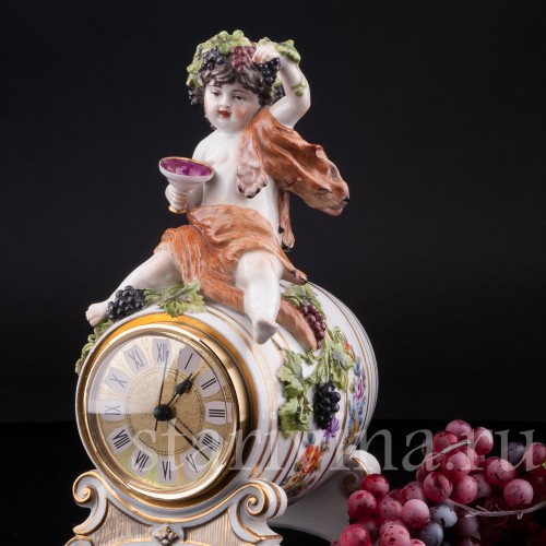 Фарфоровые часы Бахус, Германия