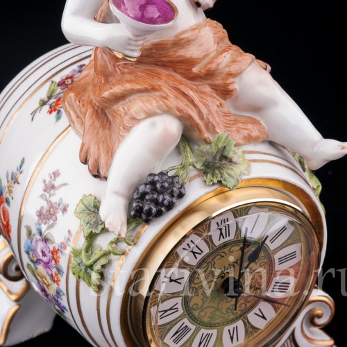 Фарфоровые часы Бахус, Германия