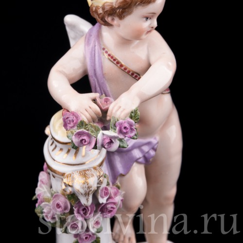Фарфорвая статуэтка Ангелочек с девизом, Meissen, Германия, сер. 19 - нач. 20 вв.