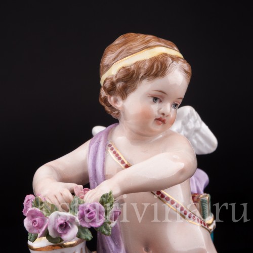 Фарфорвая статуэтка Ангелочек с девизом, Meissen, Германия, сер. 19 - нач. 20 вв.