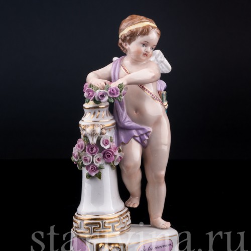 Фарфорвая статуэтка Ангелочек с девизом, Meissen, Германия, сер. 19 - нач. 20 вв.