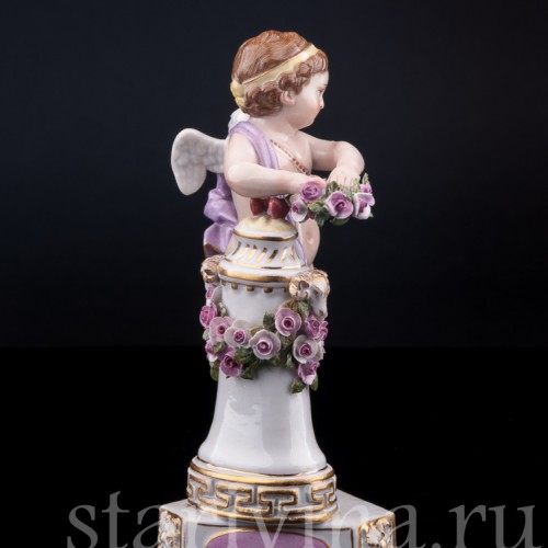 Фарфорвая статуэтка Ангелочек с девизом, Meissen, Германия, сер. 19 - нач. 20 вв.