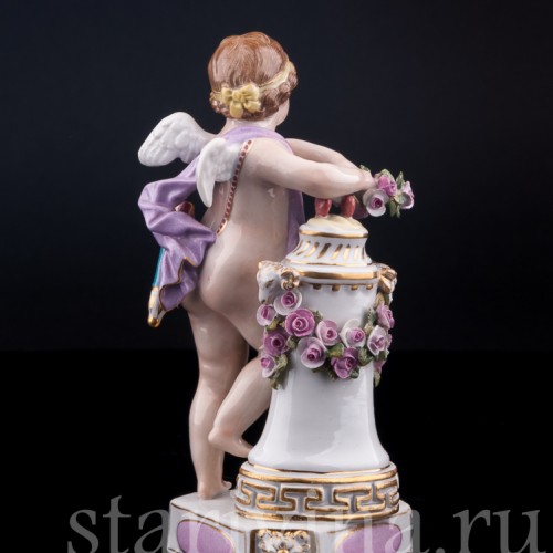 Фарфорвая статуэтка Ангелочек с девизом, Meissen, Германия, сер. 19 - нач. 20 вв.