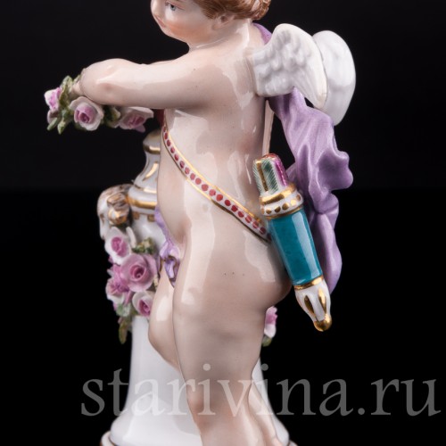 Фарфорвая статуэтка Ангелочек с девизом, Meissen, Германия, сер. 19 - нач. 20 вв.