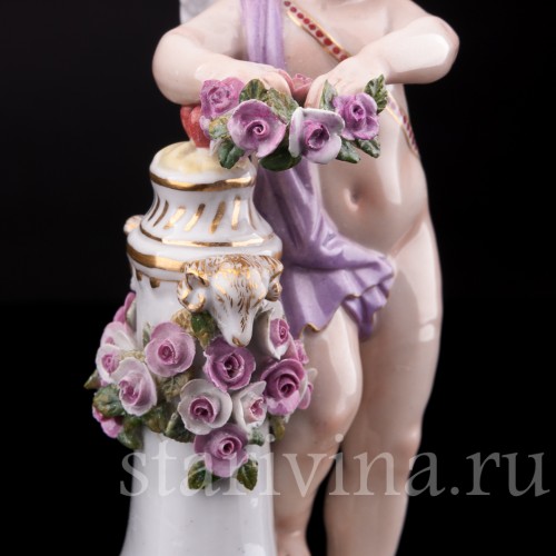 Фарфорвая статуэтка Ангелочек с девизом, Meissen, Германия, сер. 19 - нач. 20 вв.