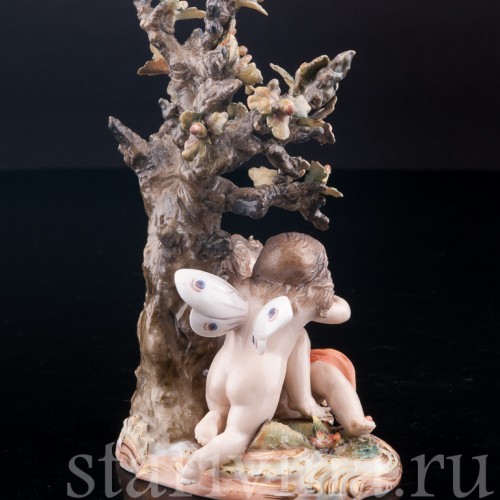 Ангелочки под дубом, аллегория лета, Volkstedt, Германия, кон. 19 в