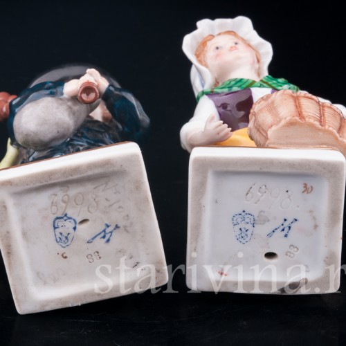 Фигурка из фарфора Дети, E. A. Muller, Германия, 1890-1927 гг.