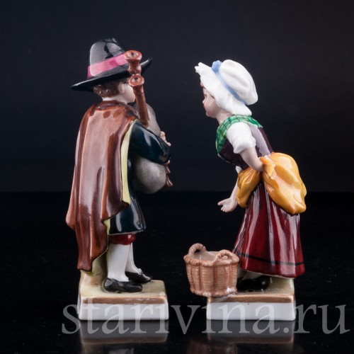 Фигурка из фарфора Дети, E. A. Muller, Германия, 1890-1927 гг.