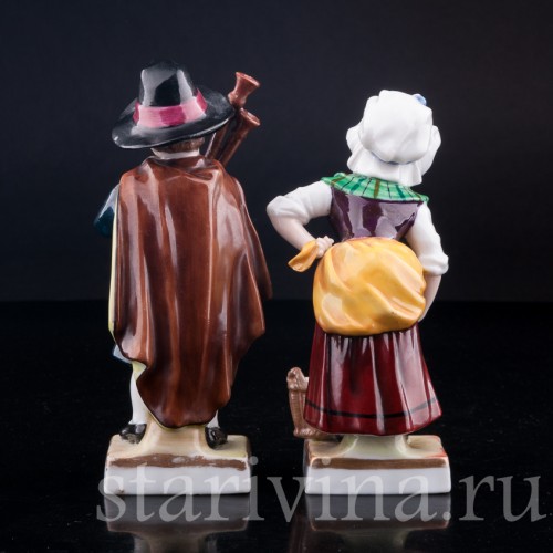 Фигурка из фарфора Дети, E. A. Muller, Германия, 1890-1927 гг.