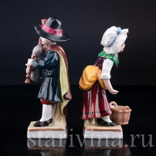 Фигурка из фарфора Дети, E. A. Muller, Германия, 1890-1927 гг.