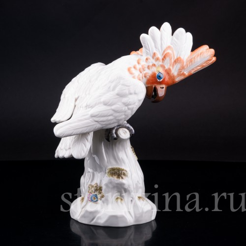 Фарфорвая статуэтка птицы Попугай какаду, Meissen, Германия, 1980 г.