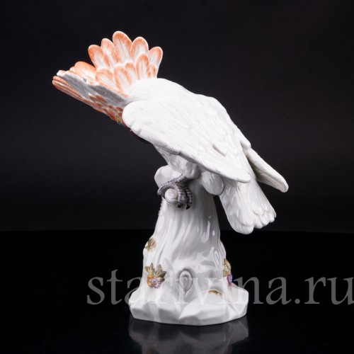 Фарфорвая статуэтка птицы Попугай какаду, Meissen, Германия, 1980 г.