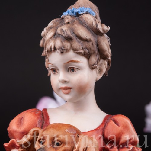 Девочка с собакой, Capodimonte, Италия, сер. 20 в