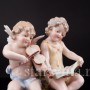 Фарфорвая статуэтка Божественная музыка (ангелочки со скрипкой и нотами), Volkstedt, Германия, 19 в.