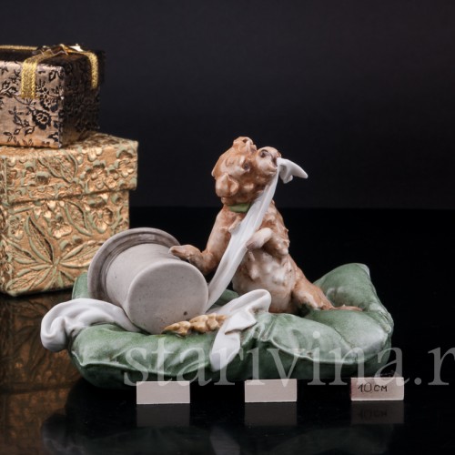 Статуэтка собаки из фарфора Лохматый проказник, Capodimonte, Италия, сер. 20 в.