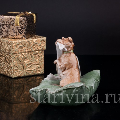 Статуэтка собаки из фарфора Лохматый проказник, Capodimonte, Италия, сер. 20 в.