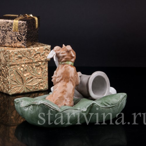 Статуэтка собаки из фарфора Лохматый проказник, Capodimonte, Италия, сер. 20 в.